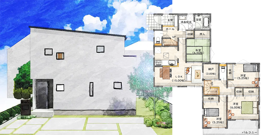工務店『エラボのいえ』の間取りプラン